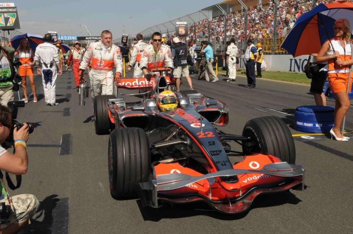 Lewis Hamilton na pole position GP Australii 2008