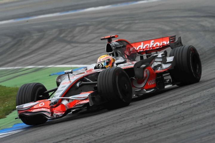 Lewis Hamilton podczas GP Niemiec 2008