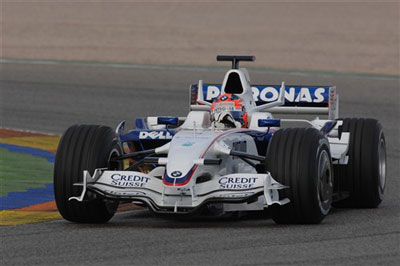 Robert Kubica w BMW Sauber F1.08 na torze w Walencji