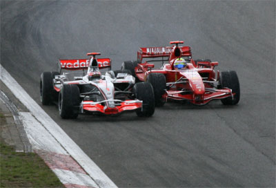 Felipe Massa i Fernado Alonso - GP Europy 2007