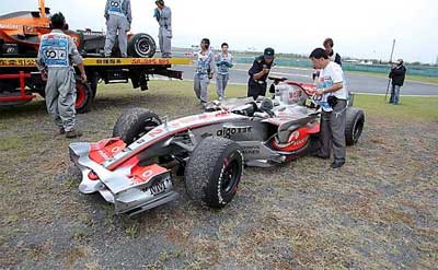 GP Chin 2007 - bolid Hamiltona